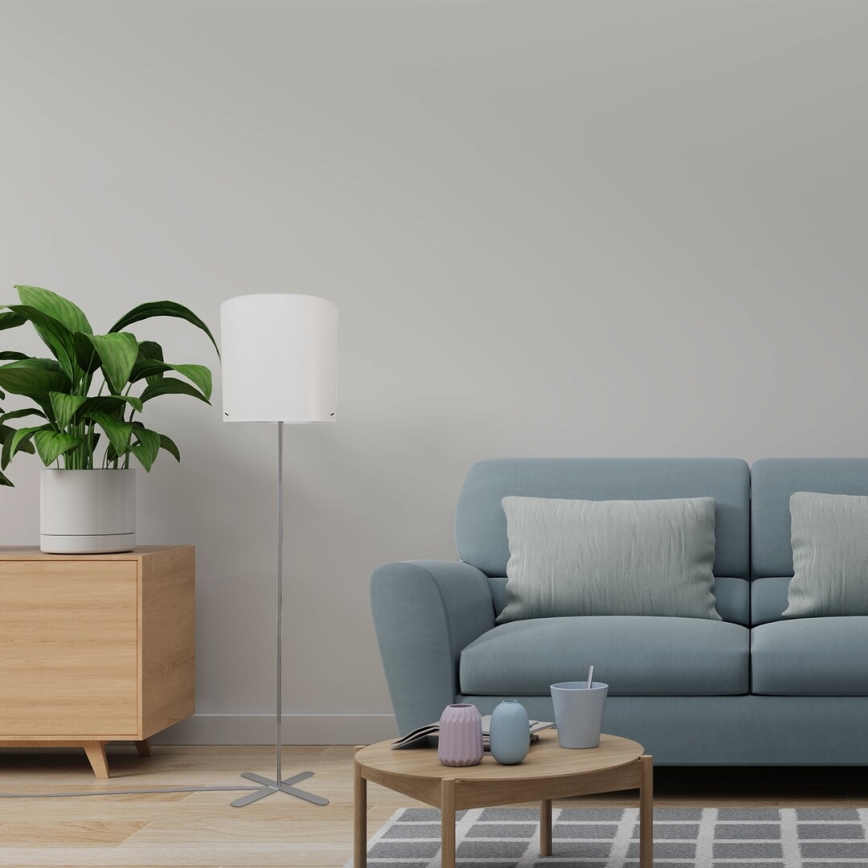 Rabalux - Торшер 1xE27/40W/230V білий/сріблястий