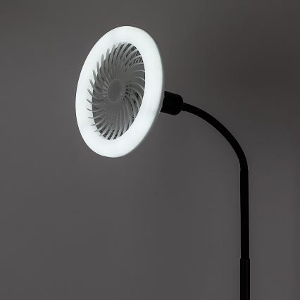 Rabalux - LED торшер із регулюванням яскравості та вентилятором 1xE27/16W/230V 3000-6500K + дистанційний пульт