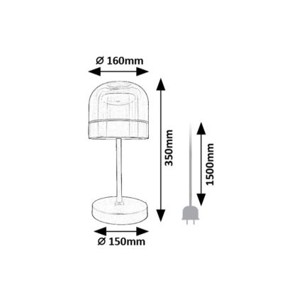 Rabalux - Настільна LED лампа з регулюванням яскравості LED/13W/230V 3000/4000/6000K
