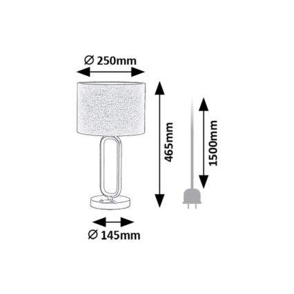 Rabalux - Світлодіодна настільна лампа 1xE27/60W/230V + LED/8W