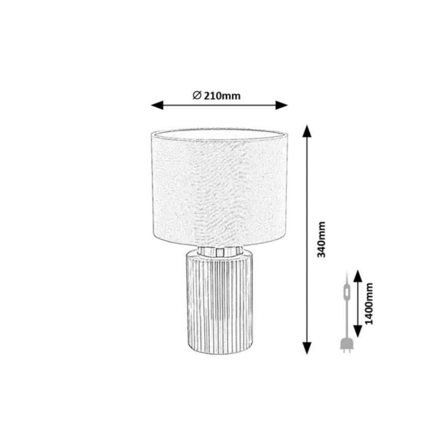 Рабалюкс - Настільна лампа 1xE14/40W/230V сіра