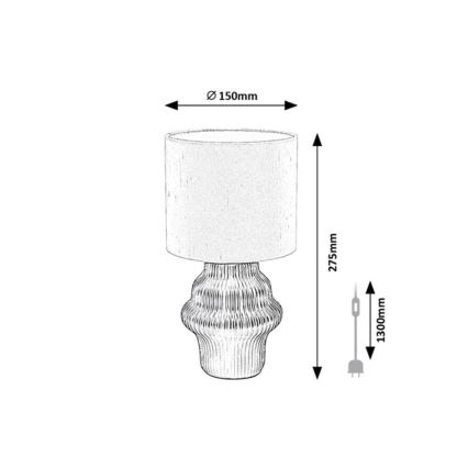 Rabalux - Настільна лампа 1xE14/40W/230V чорна