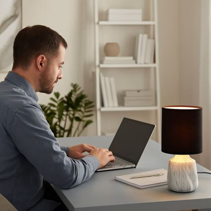 Rabalux - Настольная лампа 1xE14/40W/230V черный/мраморный декор