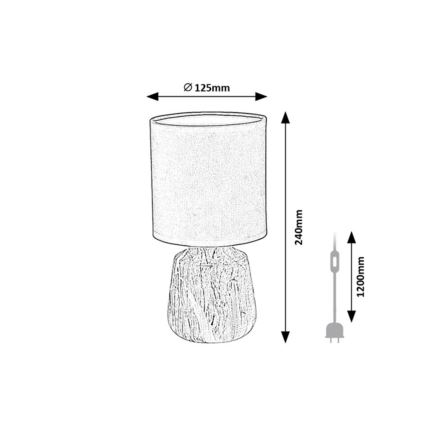 Rabalux - Настольная лампа 1xE14/40W/230V черный/мраморный декор