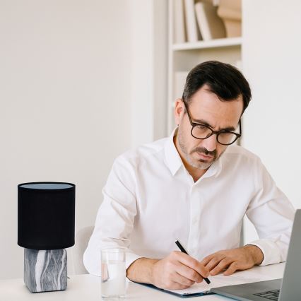 Rabalux - Настільна лампа 1xE14/40W/230V чорна/мармуровий декор