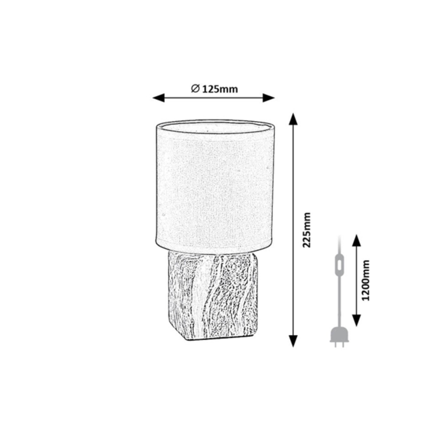Rabalux - Настільна лампа 1xE14/40W/230V чорна/мармуровий декор