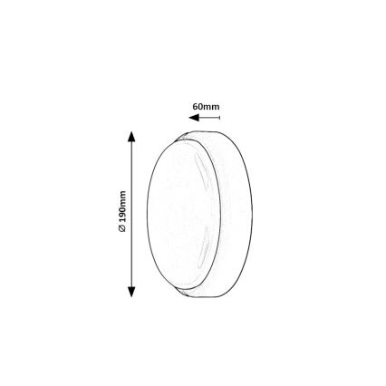 Rabalux - Светодиодный уличный потолочный светильник LED/15W/230V IP54 черный