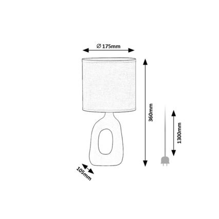 Rabalux - Настільна лампа 1xE14/40W/230V кремова