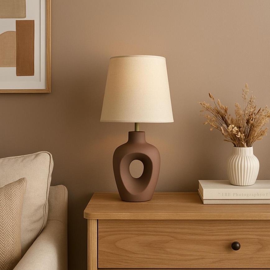 Rabalux - Настольная лампа 1xE14/25W/230V коричневая/кремовая