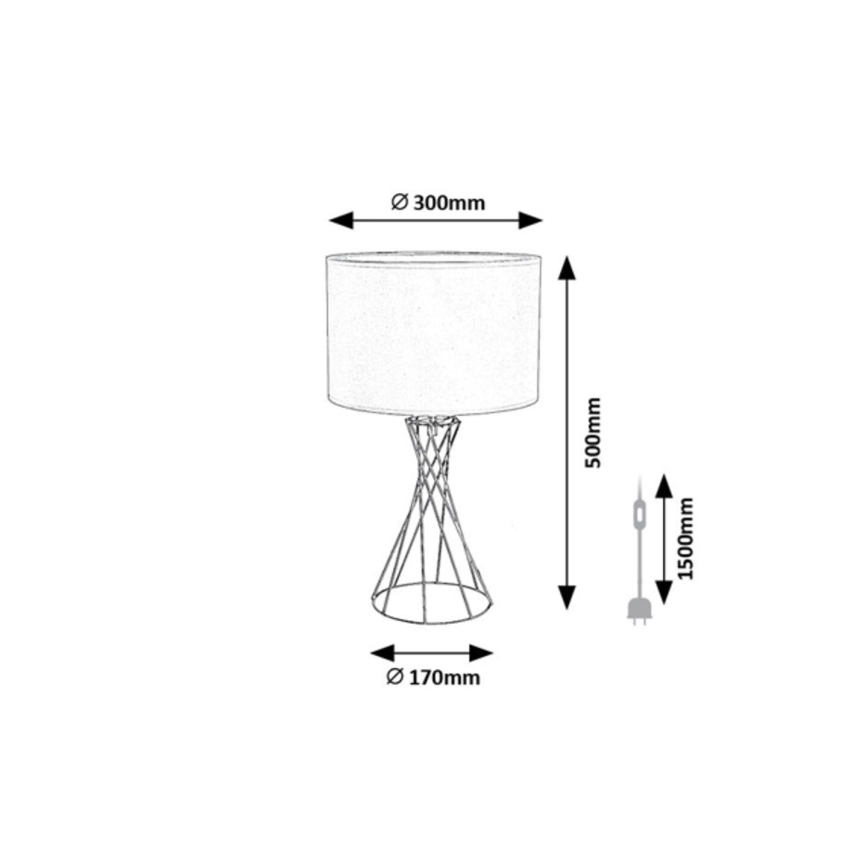 Rabalux - Настільна лампа 1xE27/40W/230V чорна