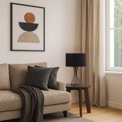 Rabalux - Настольная лампа 1xE27/40W/230V чёрная