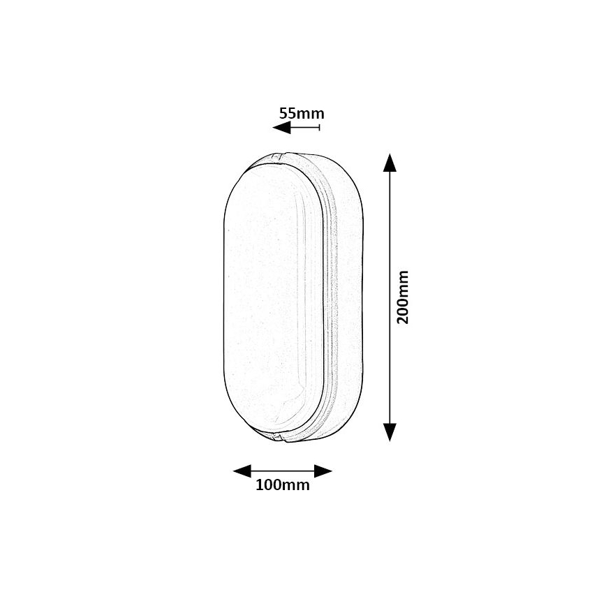 Rabalux - LED зовнішній стельовий світильник LED/15W/230V IP54 чорний