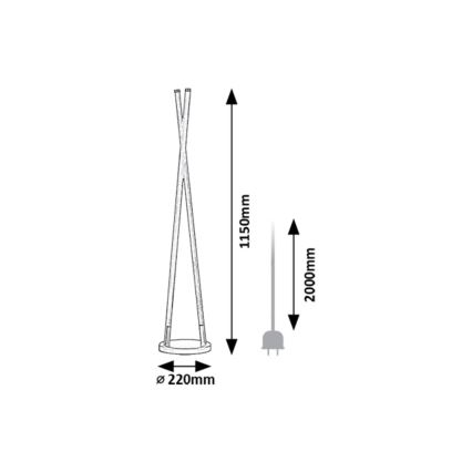 Rabalux - Светодиодный торшер LED/28W/230V 3000K