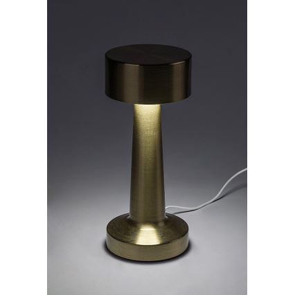Rabalux - LED Акумуляторна сенсорна настільна лампа LED/2,7W/5V 1200mAh 3000/4000/6000K золотий