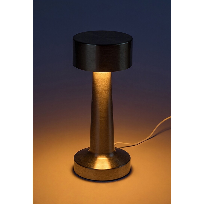 Rabalux - LED Акумуляторна сенсорна настільна лампа LED/2,7W/5V 1200mAh 3000/4000/6000K золотий