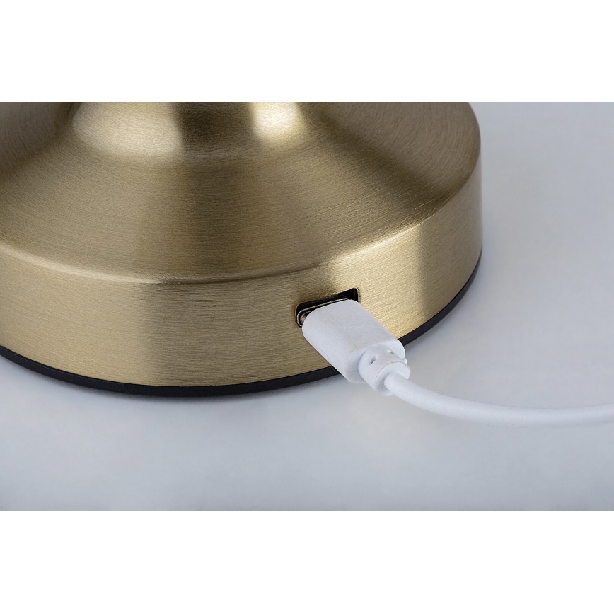 Rabalux - LED Акумуляторна сенсорна настільна лампа LED/2,7W/5V 1200mAh 3000/4000/6000K золотий