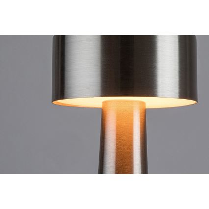 Rabalux - LED Акумуляторна сенсорна настільна лампа LED/2,7W/5V 1200mAh 3000/4000/6000K матовий хром