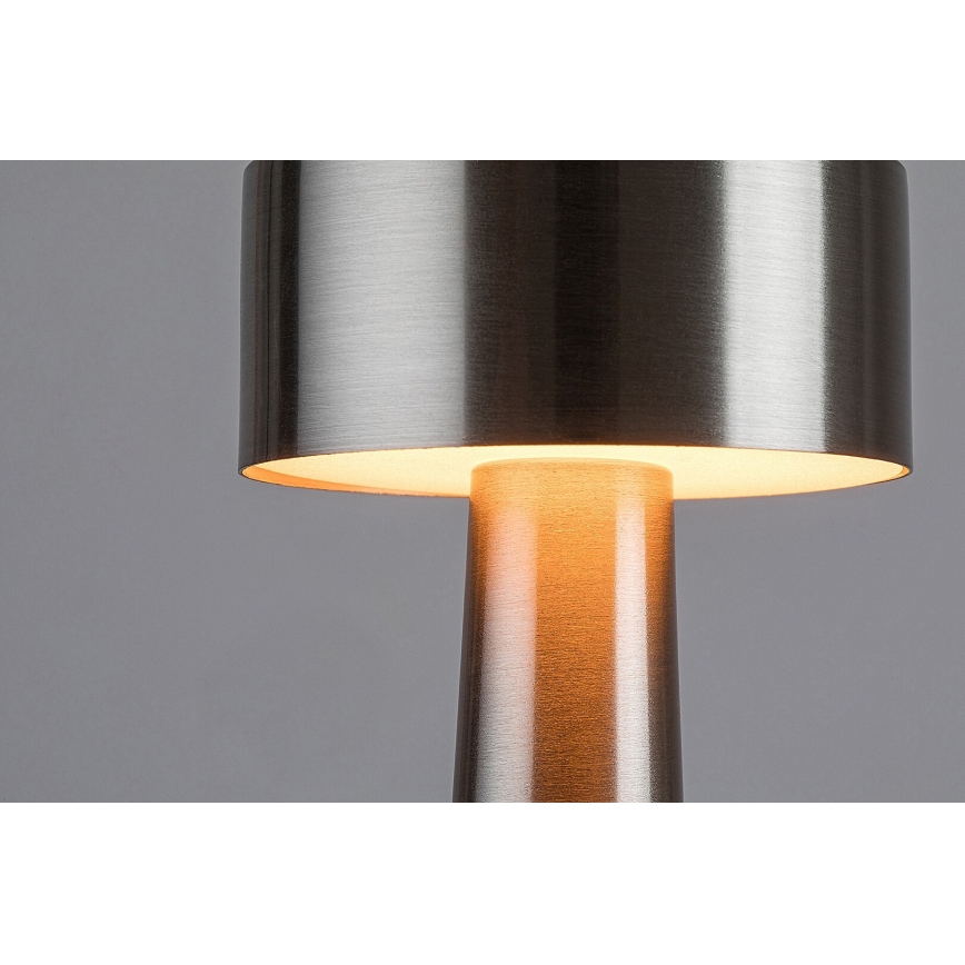 Rabalux - LED Акумуляторна сенсорна настільна лампа LED/2,7W/5V 1200mAh 3000/4000/6000K матовий хром