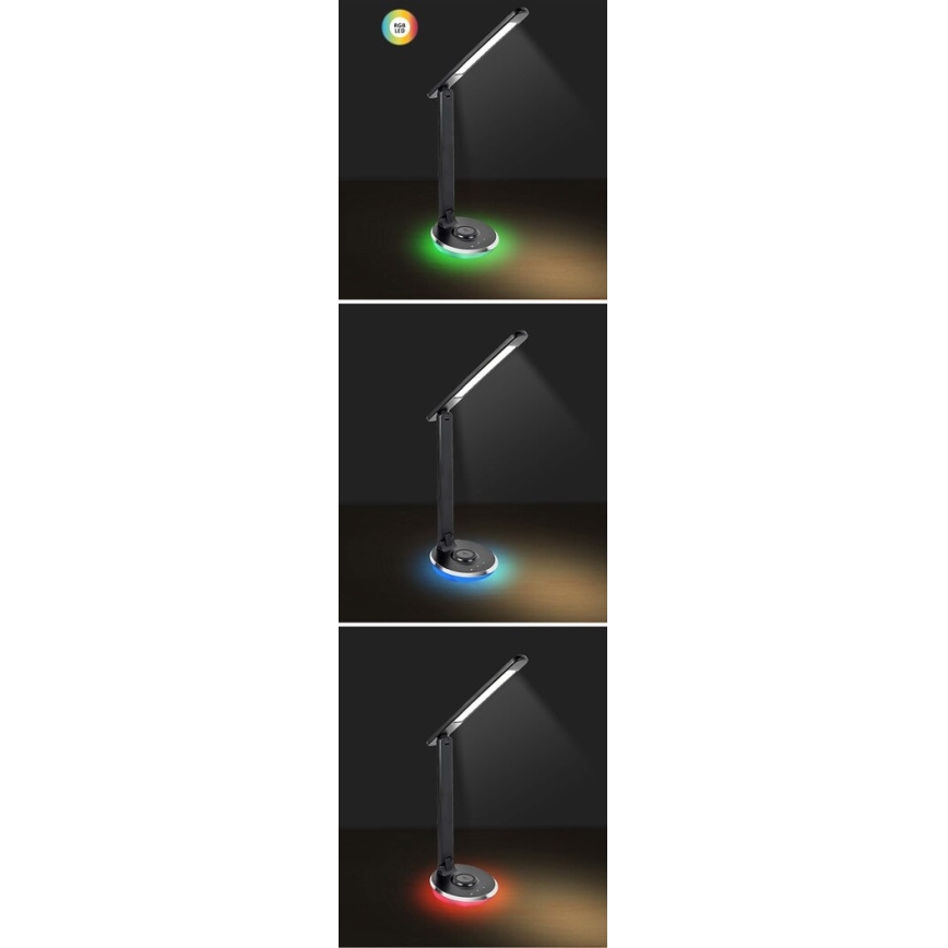Rabalux - LED RGB Сенсорна настільна лампа з регулюванням яскравості LED/6W/230V 3000/4000/5000K чорний