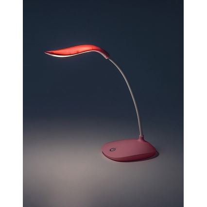 Rabalux - LED Гнучка настільна лампа з регулюванням яскравості LED/2W/5V рожевий