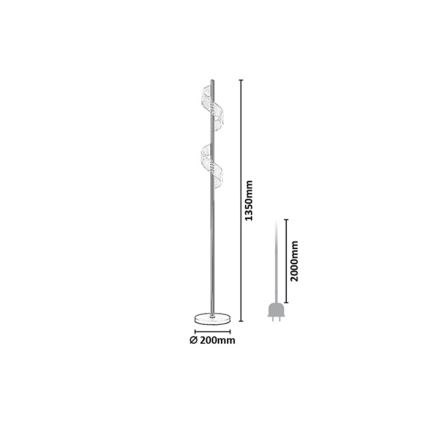 Rabalux - диммируемый сенсорный светодиодный торшер LED/12W/230V 3000K