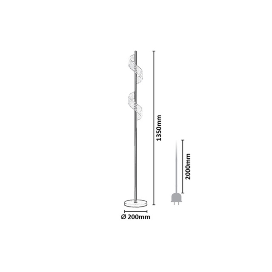 Rabalux - диммируемый сенсорный светодиодный торшер LED/12W/230V 3000K