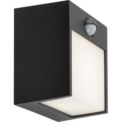 Rabalux - LED Зовнішній настінний світильник з датчиком LED/12W/230V чорний IP44