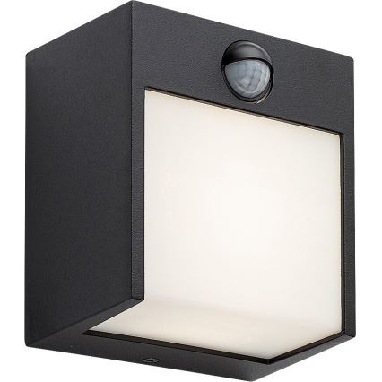 Rabalux - Уличный светодиодный настенный светильник с датчиком LED/12W/230V черный IP44