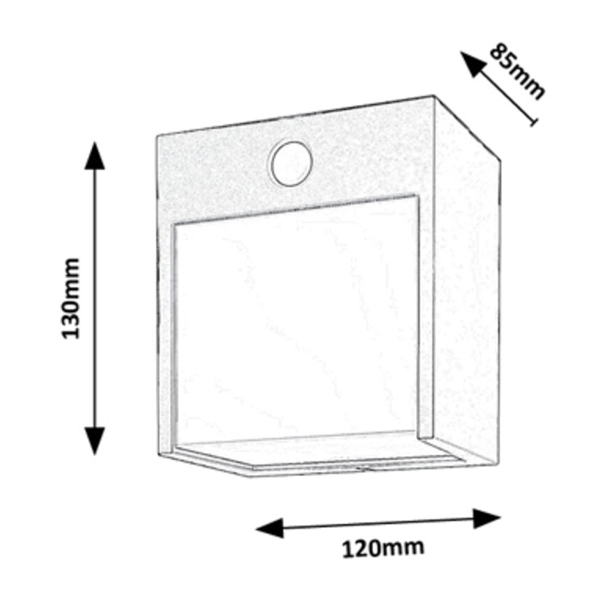 Rabalux - LED Зовнішній настінний світильник з датчиком LED/12W/230V білий IP44