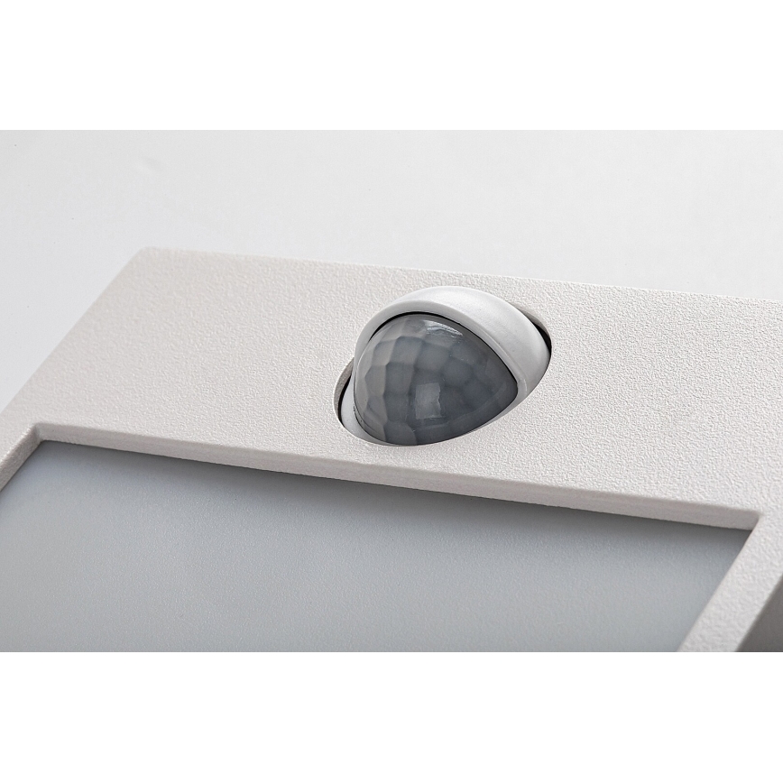 Rabalux - Уличный светодиодный настенный светильник с датчиком LED/12W/230V белый IP44