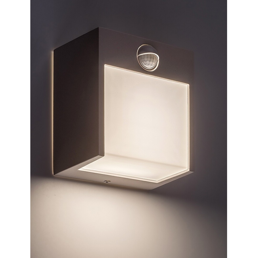 Rabalux - Вуличний настінний LED світильник з датчиком LED/12W/230V білий IP44