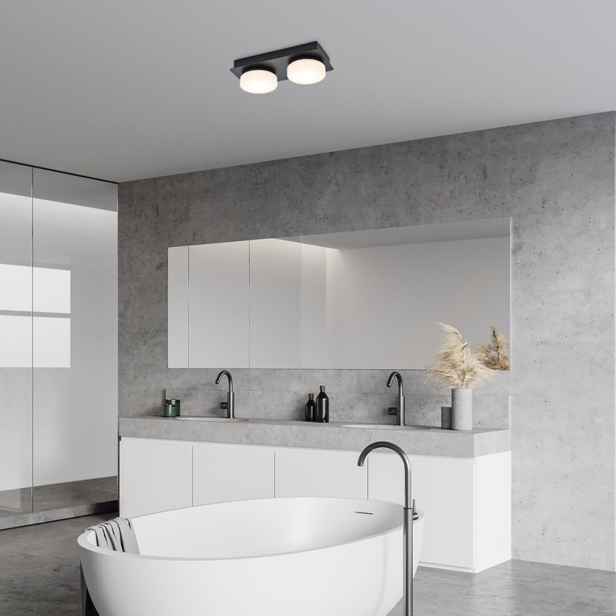 Rabalux - Світлодіодний стельовий світильник для ванної кімнати 2xLED/5,5W/230V IP44 чорний