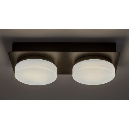 Rabalux - Світлодіодний стельовий світильник для ванної кімнати 2xLED/5,5W/230V IP44 чорний