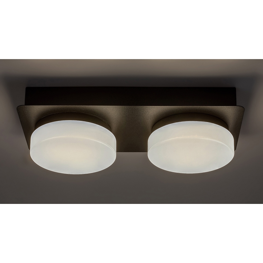 Rabalux - Світлодіодний стельовий світильник для ванної кімнати 2xLED/5,5W/230V IP44 чорний