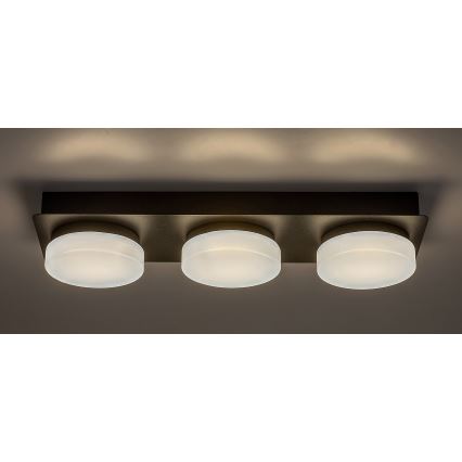 Rabalux - Світлодіодний стельовий світильник для ванної кімнати 3xLED/6W/230V IP44 чорний