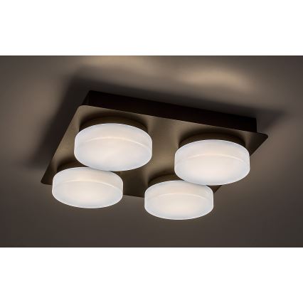 Rabalux - Світлодіодний стельовий світильник для ванної кімнати 4xLED/5,2W/230V IP44 чорний