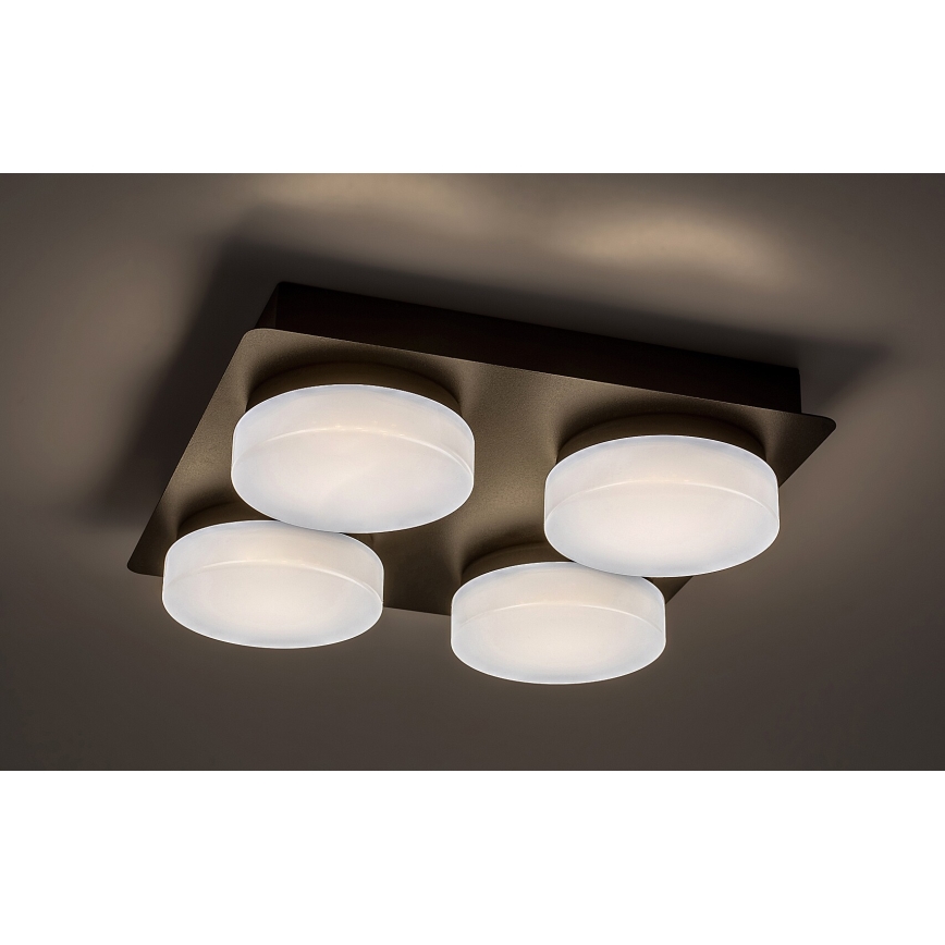 Rabalux - Світлодіодний стельовий світильник для ванної кімнати 4xLED/5,2W/230V IP44 чорний