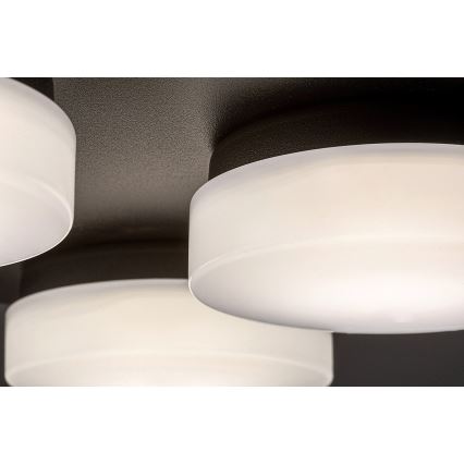Rabalux - Світлодіодний стельовий світильник для ванної кімнати 4xLED/5,2W/230V IP44 чорний