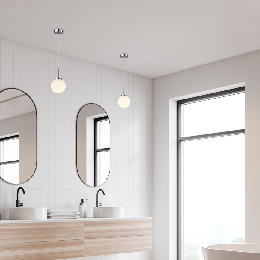 Rabalux - Підвісний світильник для ванної на тросі 1xE14/40W/230V IP44 глянцевий хром