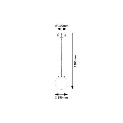 Rabalux - Подвесная люстра для ванной комнаты 1xE14/40W/230V IP44 блестящий хром