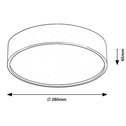 Rabalux - Светодиодный потолочный светильник LED/18W/230V IP44 4000K диаметр 28 см черный