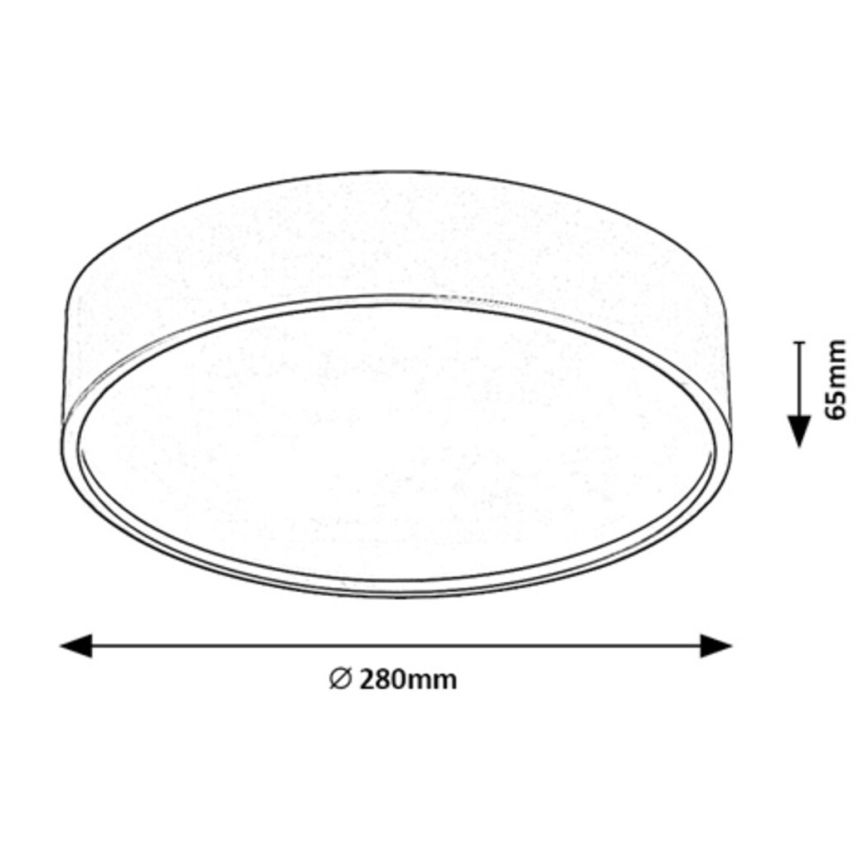 Rabalux - Светодиодный потолочный светильник LED/18W/230V IP44 4000K серебристый диаметр 28 см