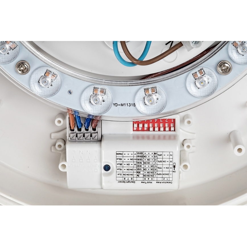 Rabalux - Світлодіодний стельовий світильник з датчиком LED/19W/230V IP44 4000K діаметр 28,5 cm білий