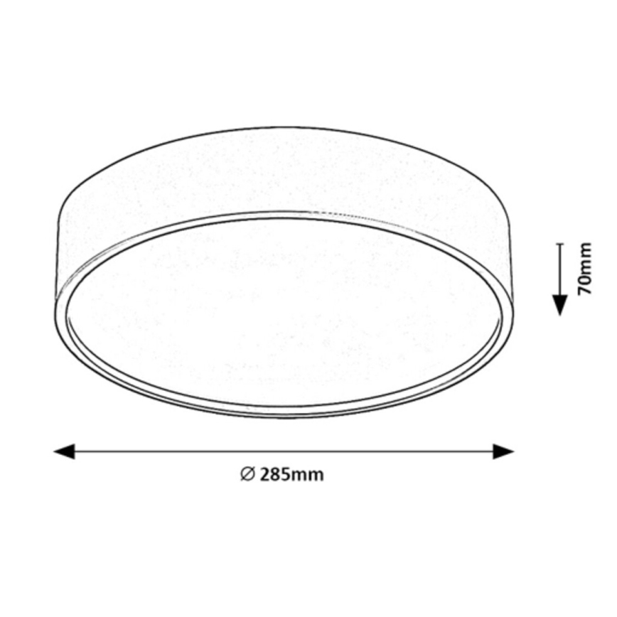 Rabalux - Світлодіодний стельовий світильник з датчиком LED/19W/230V IP44 4000K діаметр 28,5 cm білий
