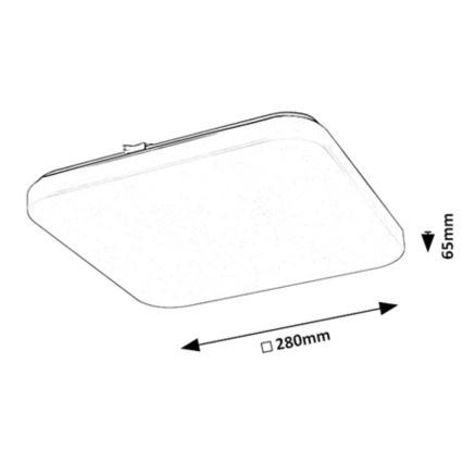Rabalux - Світлодіодний стельовий світильник з датчиком LED/12W/230V 4000K 28x28cm