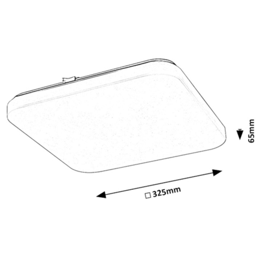 Rabalux - Світлодіодний стельовий світильник з датчиком LED/20W/230V 4000K 32x32см