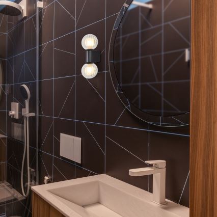 Rabalux - Настінний світильник для ванної кімнати 2xG9/3,5W/230V IP44 чорний