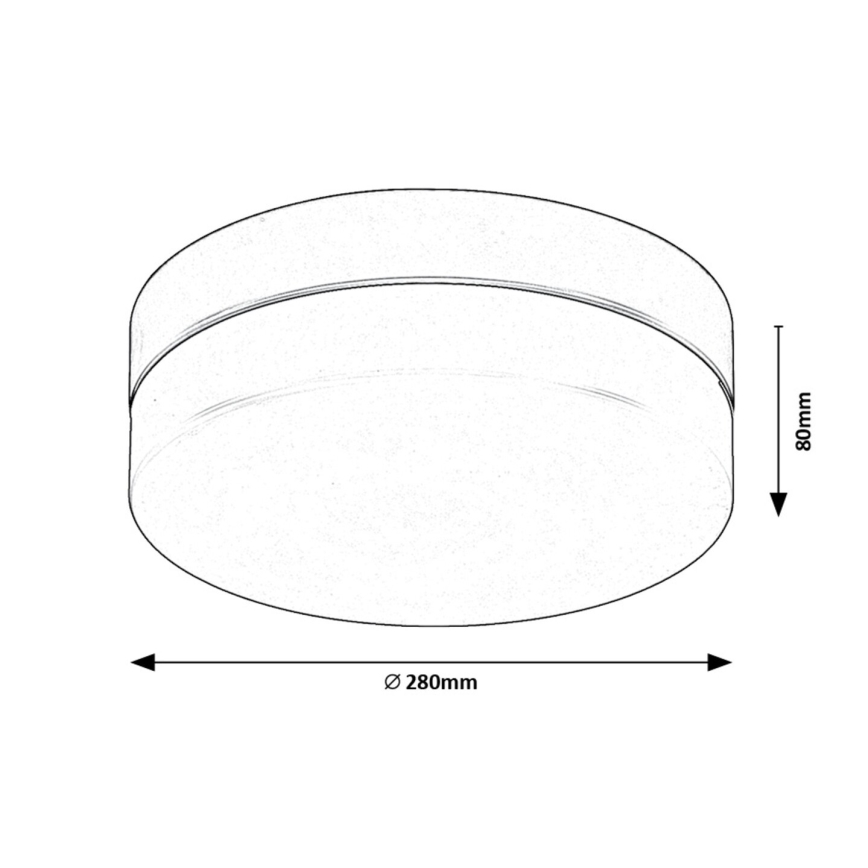 Rabalux - Светодиодный потолочный светильник для ванной комнаты LED/18W/230V IP44 4000K диаметр 28 см черный