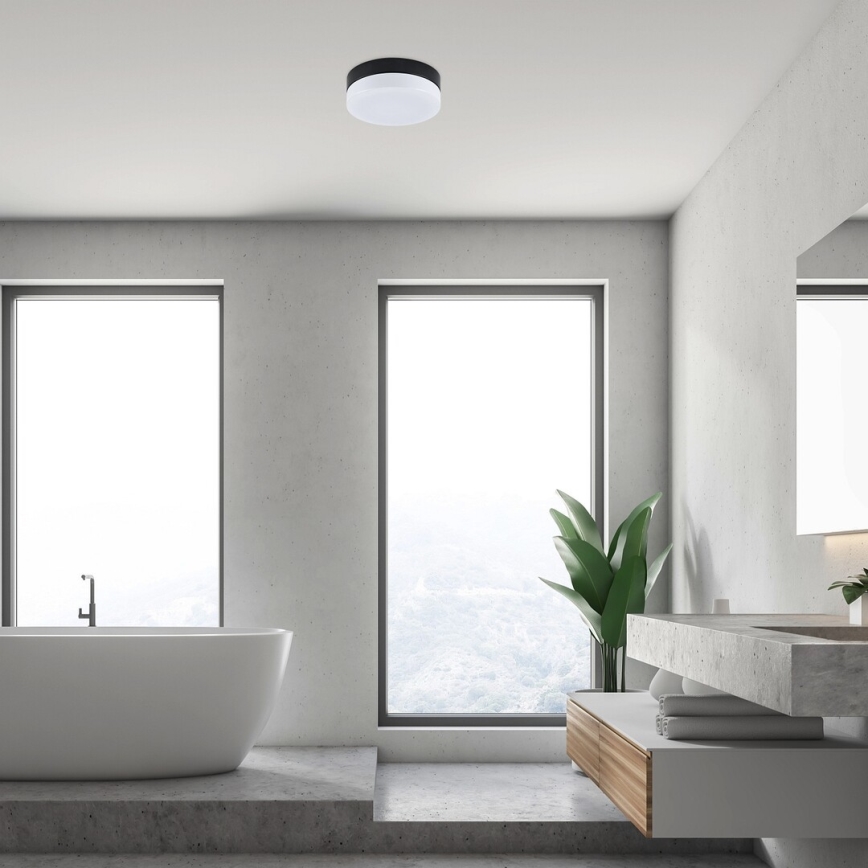 Rabalux - Світлодіодний стельовий світильник для ванної кімнати LED/18W/230V IP44 4000K діаметр 28 см чорний