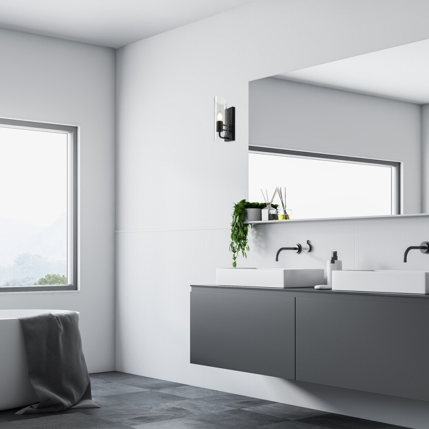 Rabalux - Настенный светильник для ванной комнаты 1xE14/12W/230V IP44 черный